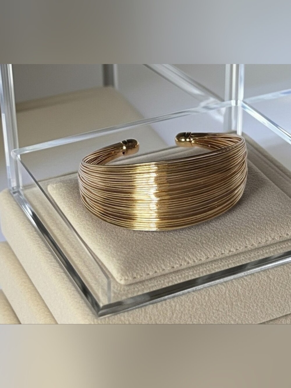 Gold Multi-Strand Cuff Bracelet - Unbranded